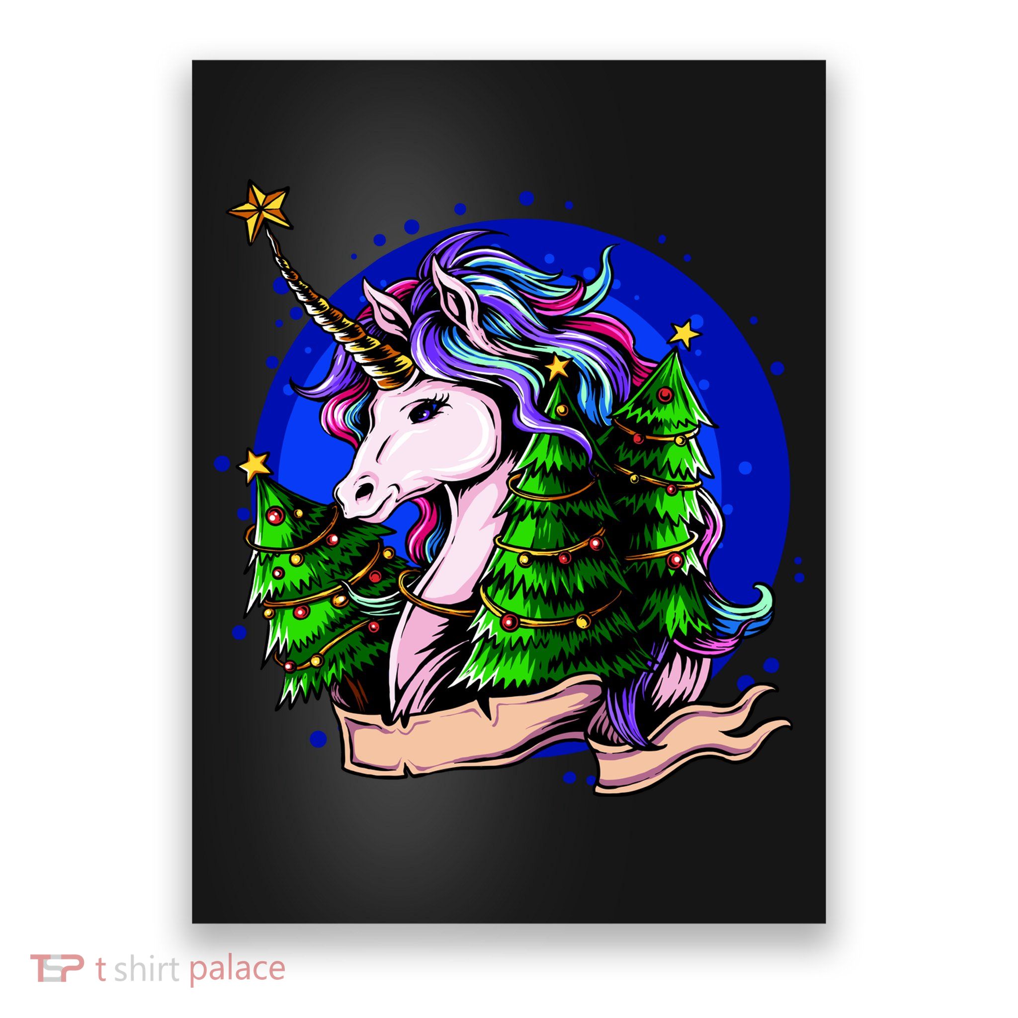 A Magical Unicorn Christmas Poster