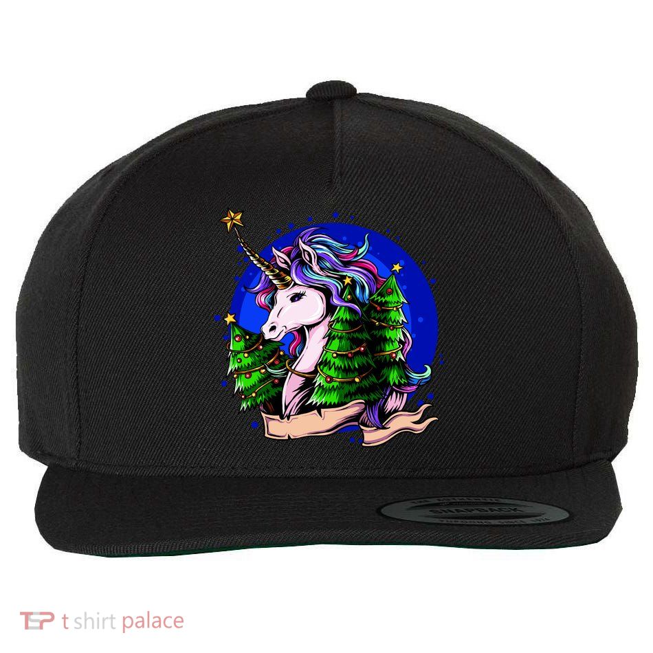 A Magical Unicorn Christmas Wool Snapback Cap