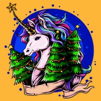A Magical Unicorn Christmas Golf Towel