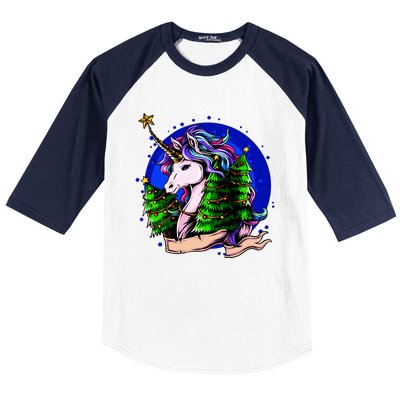 A Magical Unicorn Christmas Baseball Sleeve Shirt