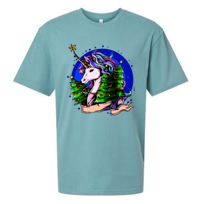 A Magical Unicorn Christmas Sueded Cloud Jersey T-Shirt