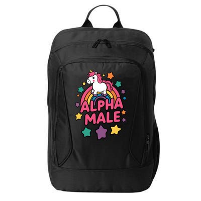 Alpha Male Unicorn Funny Embarrassing Joke Ironic City Backpack