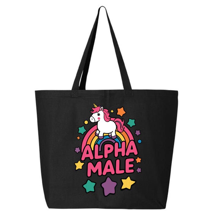 Alpha Male Unicorn Funny Embarrassing Joke Ironic 25L Jumbo Tote