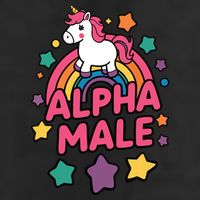 Alpha Male Unicorn Funny Embarrassing Joke Ironic 25L Jumbo Tote