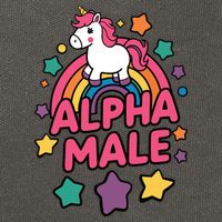 Alpha Male Unicorn Funny Embarrassing Joke Ironic Cotton Canvas Backpack