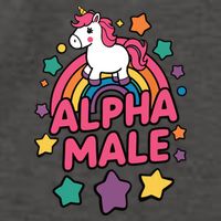 Alpha Male Unicorn Funny Embarrassing Joke Ironic Vector Backpack