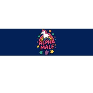 Alpha Male Unicorn Funny Embarrassing Joke Ironic Bumper Sticker