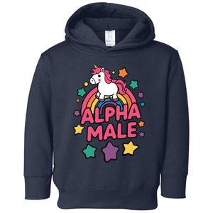 Alpha Male Unicorn Funny Embarrassing Joke Ironic Toddler Hoodie