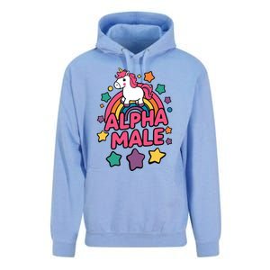 Alpha Male Unicorn Funny Embarrassing Joke Ironic Unisex Surf Hoodie