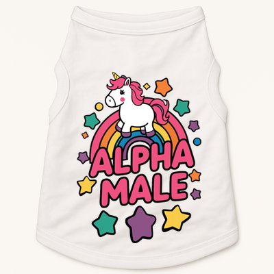 Alpha Male Unicorn Funny Embarrassing Joke Ironic Doggie Tank