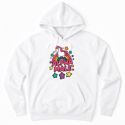 Alpha Male Unicorn Funny Embarrassing Joke Ironic Hoodie