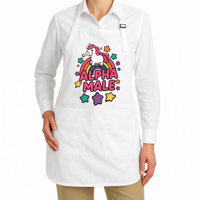 Alpha Male Unicorn Funny Embarrassing Joke Ironic Apron
