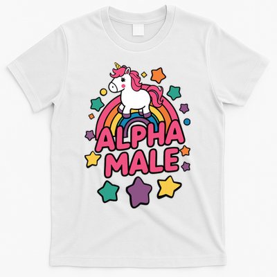 Alpha Male Unicorn Funny Embarrassing Joke Ironic T-Shirt