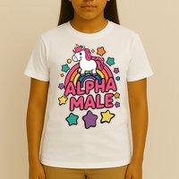Alpha Male Unicorn Funny Embarrassing Joke Ironic T-Shirt