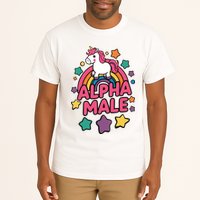Alpha Male Unicorn Funny Embarrassing Joke Ironic Tall T-Shirt