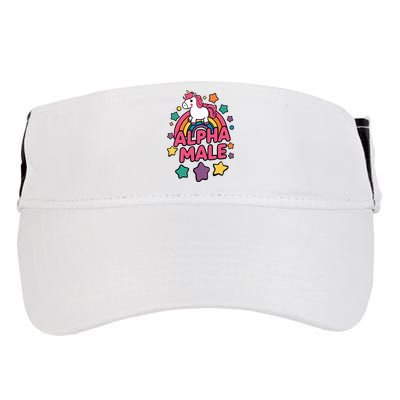Alpha Male Unicorn Funny Embarrassing Joke Ironic Adult Drive Performance Visor