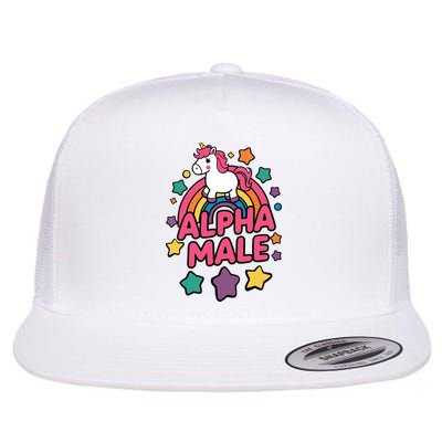 Alpha Male Unicorn Funny Embarrassing Joke Ironic Flatbill Hat