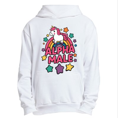 Alpha Male Unicorn Funny Embarrassing Joke Ironic Urban Pullover Hoodie