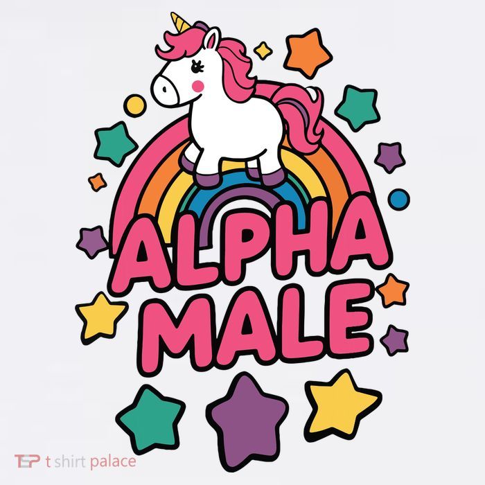 Alpha Male Unicorn Funny Embarrassing Joke Ironic Magnet