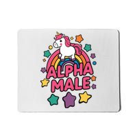 Alpha Male Unicorn Funny Embarrassing Joke Ironic Mousepad