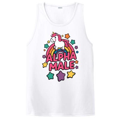 Alpha Male Unicorn Funny Embarrassing Joke Ironic PosiCharge Competitor Tank