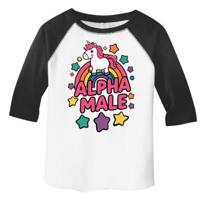 Alpha Male Unicorn Funny Embarrassing Joke Ironic Toddler Fine Jersey T-Shirt