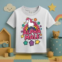 Alpha Male Unicorn Funny Embarrassing Joke Ironic Toddler T-Shirt
