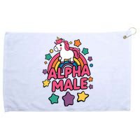 Alpha Male Unicorn Funny Embarrassing Joke Ironic Grommeted Golf Towel