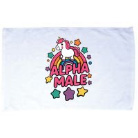 Alpha Male Unicorn Funny Embarrassing Joke Ironic Microfiber Hand Towel