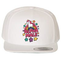 Alpha Male Unicorn Funny Embarrassing Joke Ironic Wool Snapback Cap