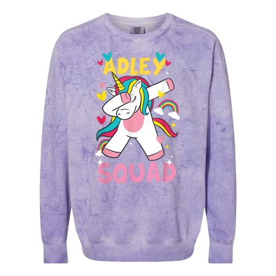 Adley Merch Unicorn Design Colorblast Crewneck Sweatshirt