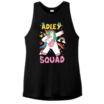 Adley Merch Unicorn Design Ladies PosiCharge Tri-Blend Wicking Tank