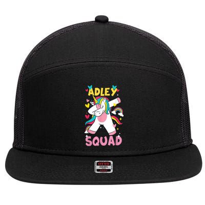 Adley Merch Unicorn Design 7 Panel Mesh Trucker Snapback Hat