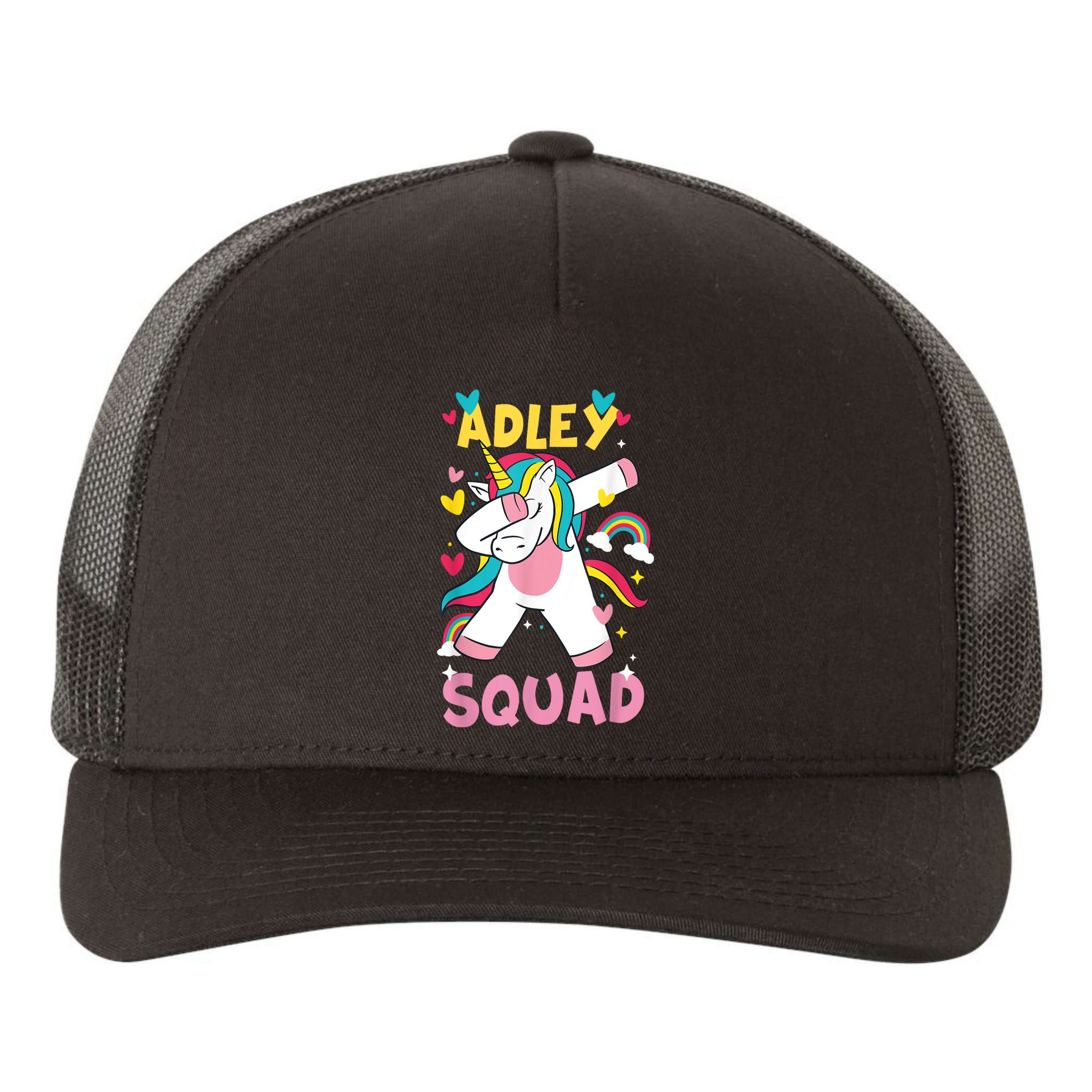 Adley Merch Unicorn Design Yupoong Adult 5-Panel Trucker Hat