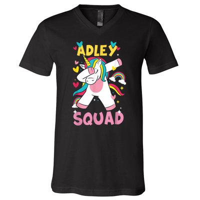 Adley Merch Unicorn Design V-Neck T-Shirt