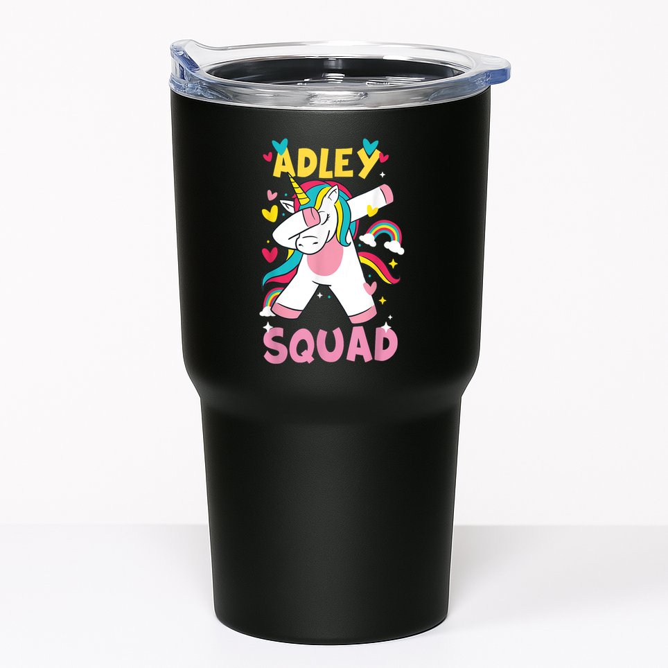 Adley Merch Unicorn Design Tumbler