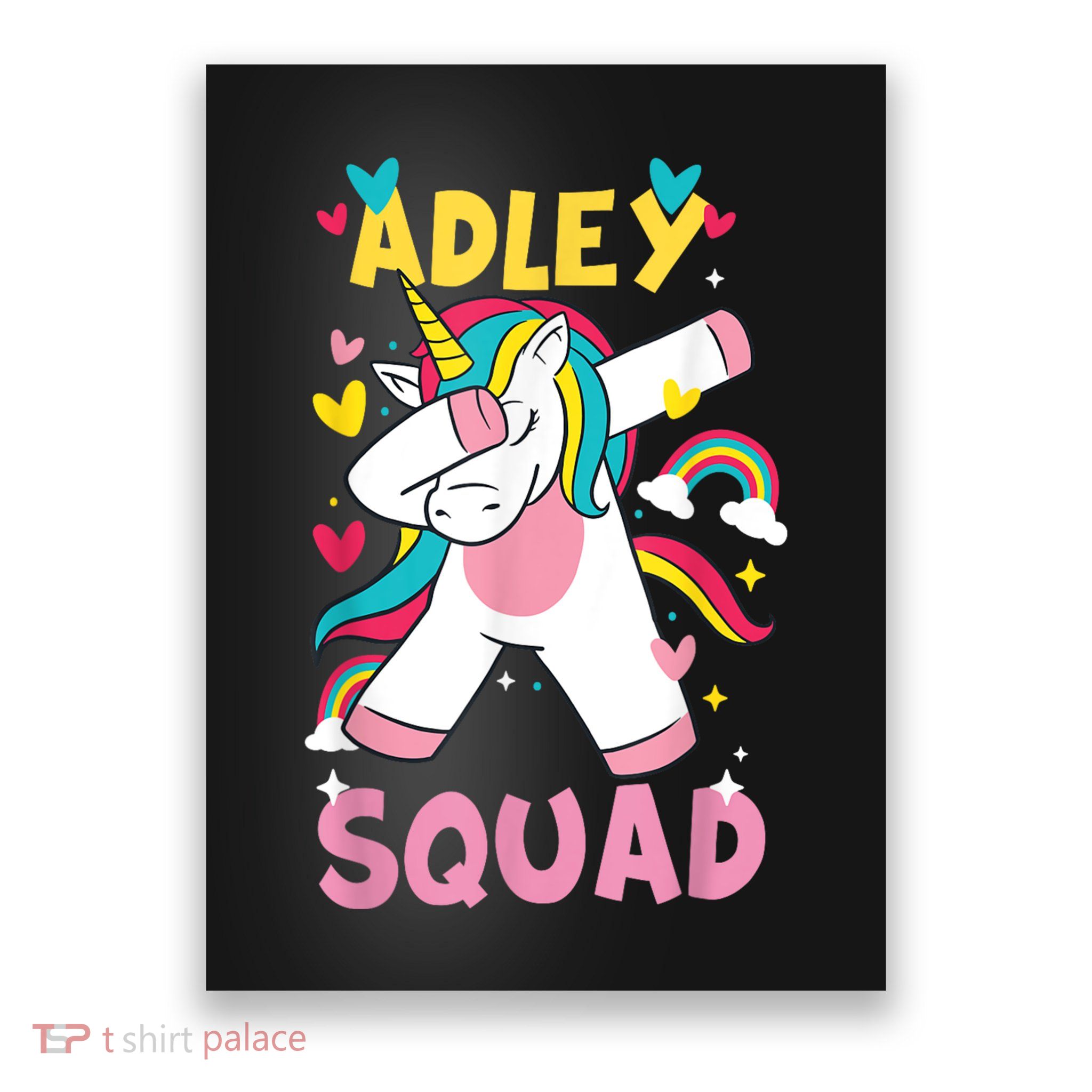 Adley Merch Unicorn Design Poster