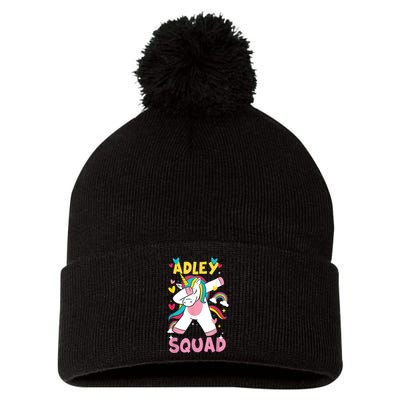 Adley Merch Unicorn Design Pom Pom 12in Knit Beanie