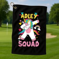 Adley Merch Unicorn Design Golf Towel
