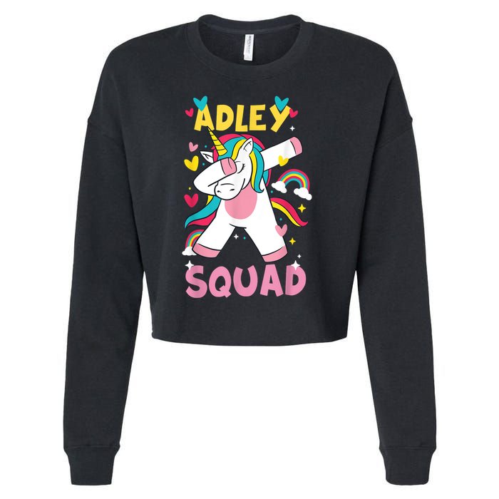Adley Merch Unicorn Design Cropped Pullover Crew