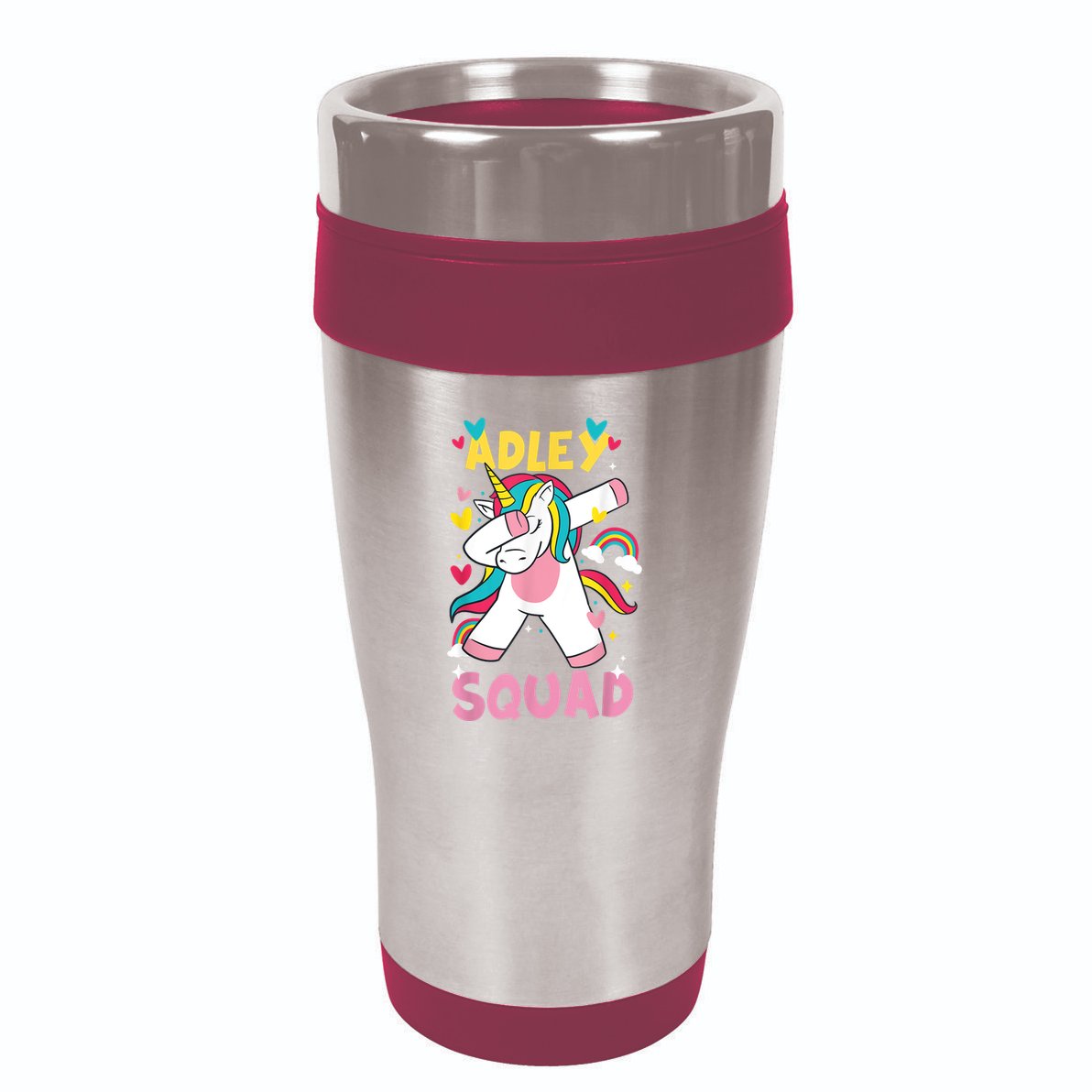 Adley Merch Unicorn Design 16oz Travel Tumbler