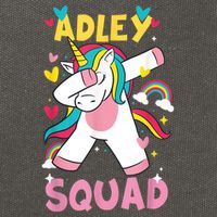 Adley Merch Unicorn Design Cotton Canvas Backpack