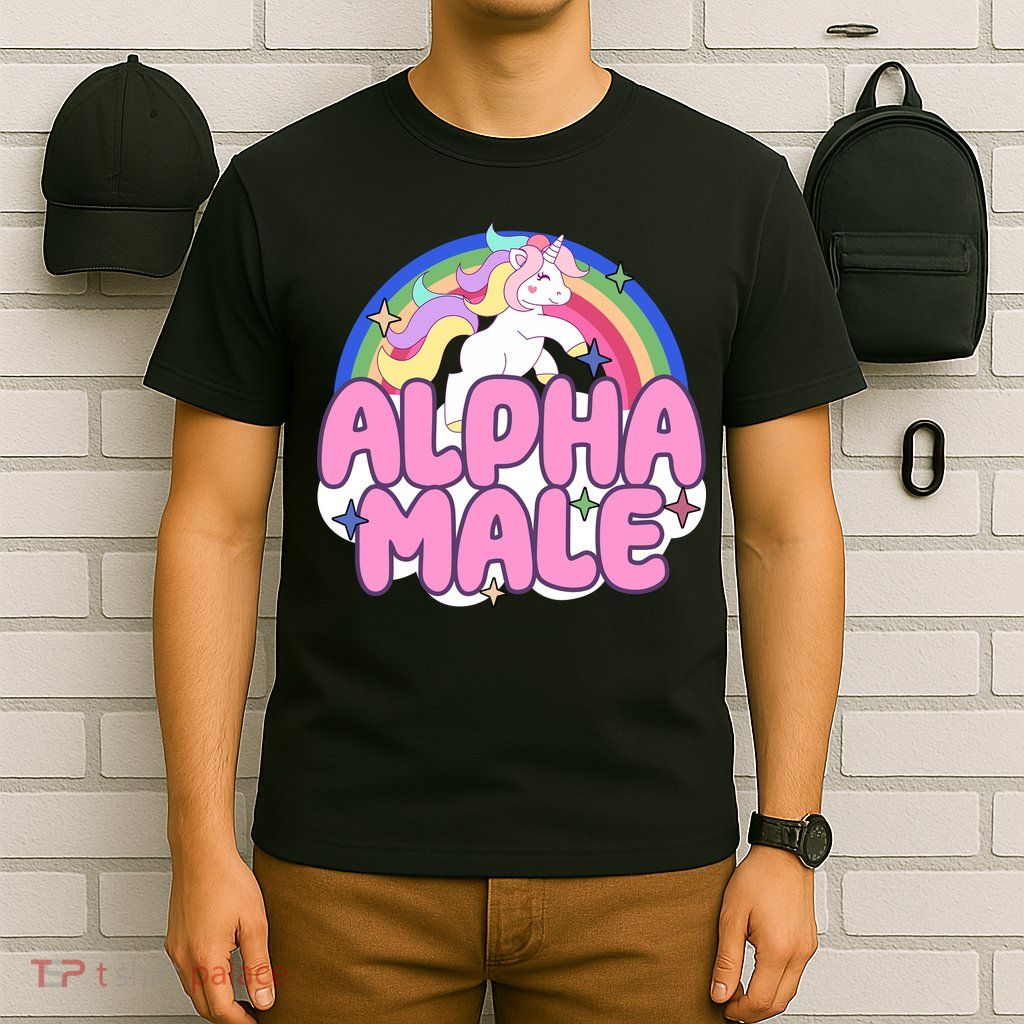 Alpha Male Unicorn Rainbow T-Shirt