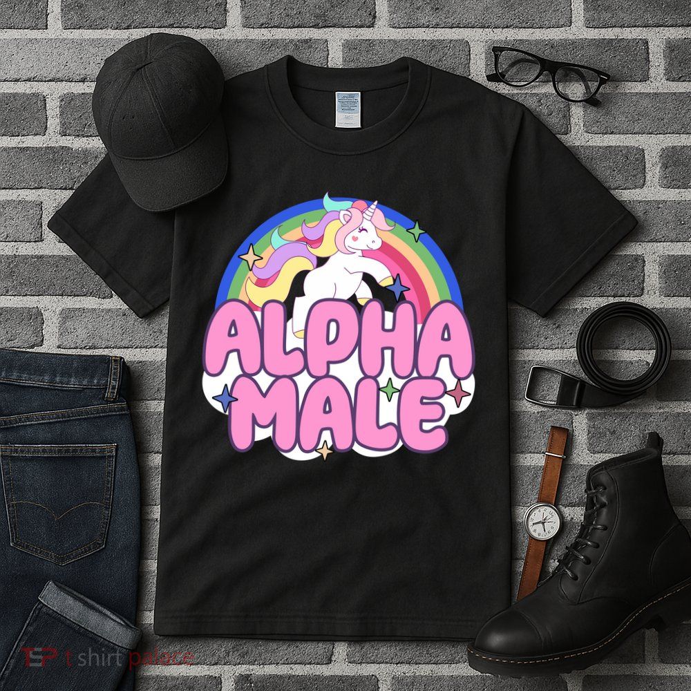 Alpha Male Unicorn Rainbow Tall T-Shirt