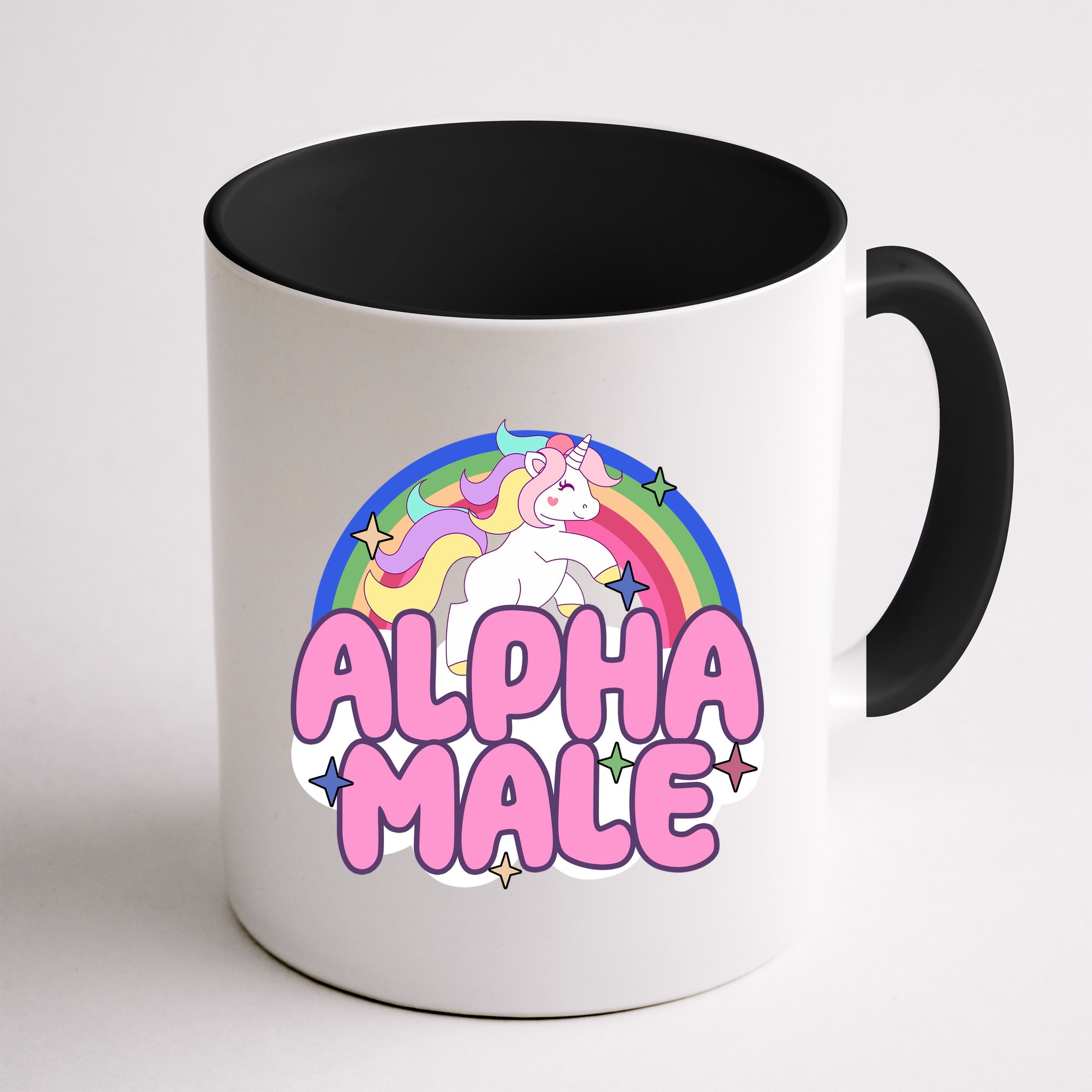 Alpha Male Unicorn Rainbow Mug