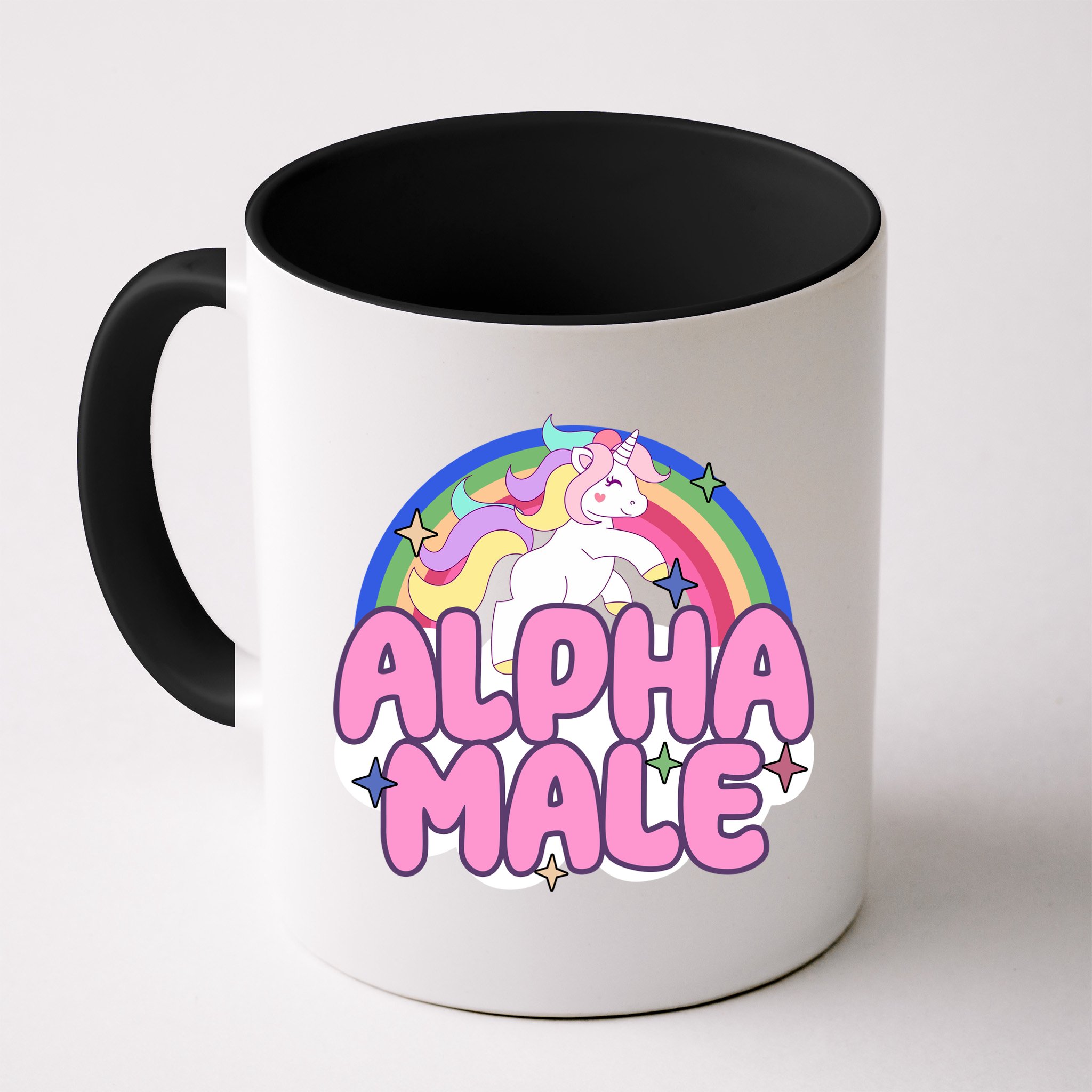 Alpha Male Unicorn Rainbow Mug