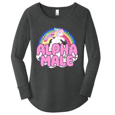 Alpha Male Unicorn Rainbow Women's Perfect Tri Tunic Long Sleeve Shirt