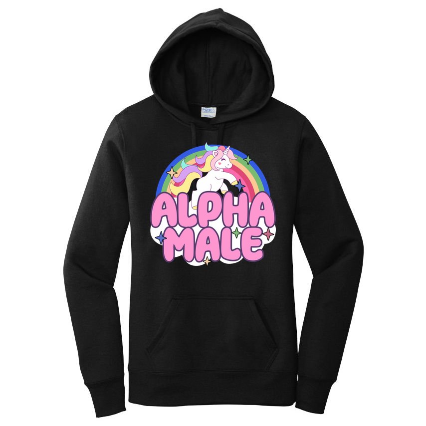 Alpha Male Unicorn Rainbow Women's Pullover Hoodie