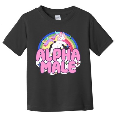 Alpha Male Unicorn Rainbow Toddler T-Shirt