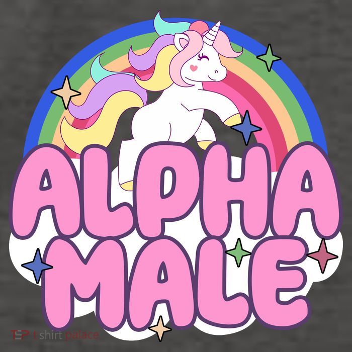 Alpha Male Unicorn Rainbow Vector Backpack